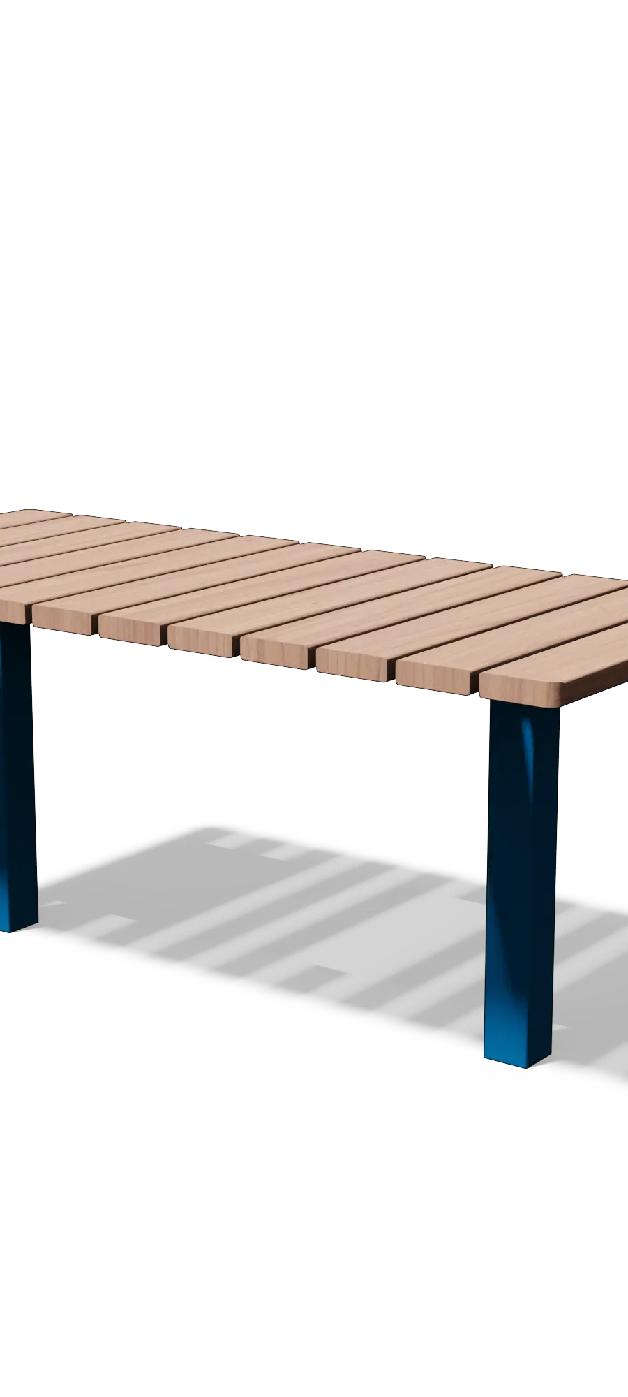 Picknicktafel in hout en staal (1,6 m)
