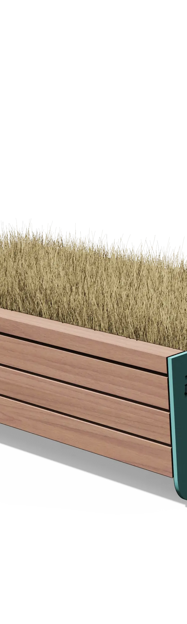 Plantenbak in hout en staal (35 l)