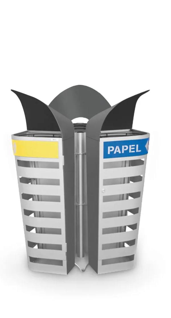 Recyclage-eiland op paal (2–4 stromen)