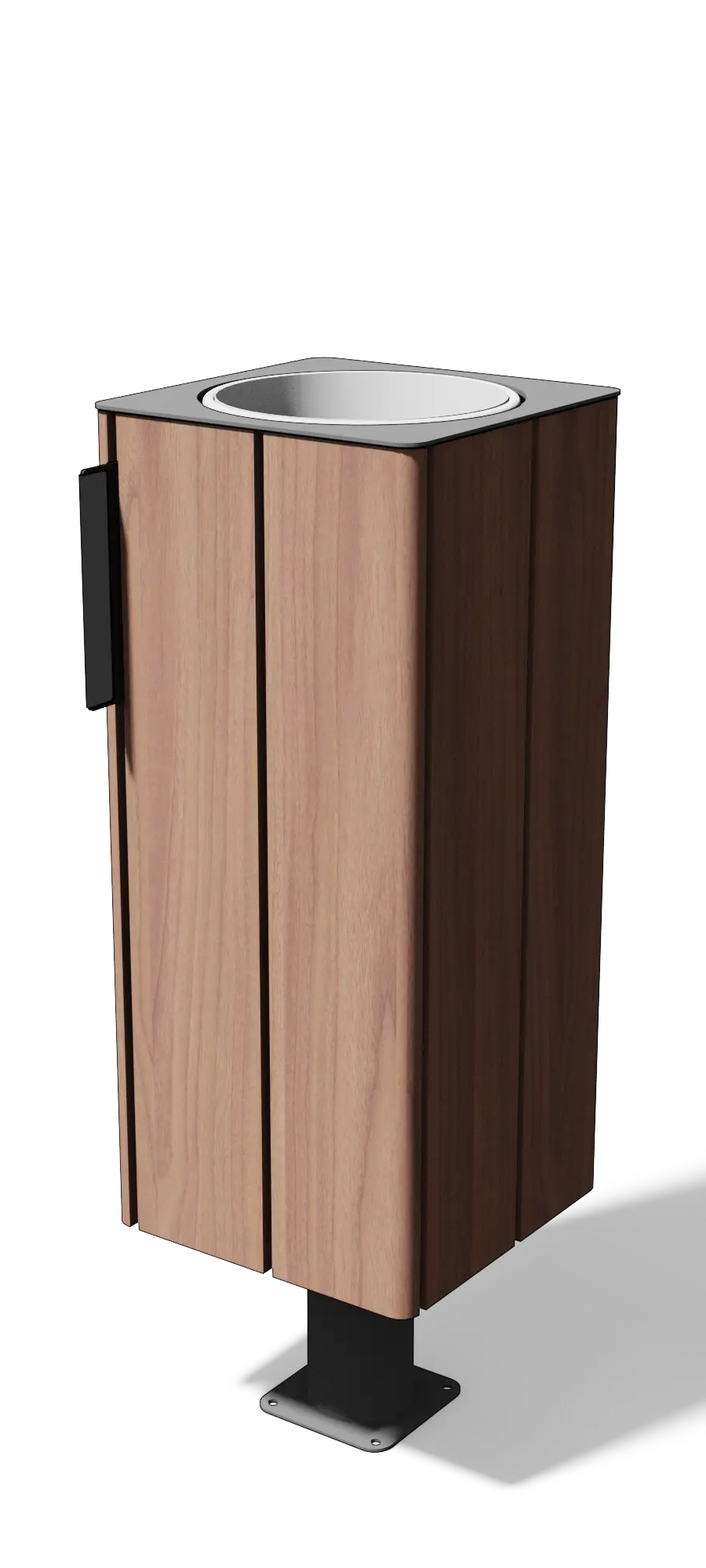 Slanke afvalbak 38 l (hout of plaatstaal)