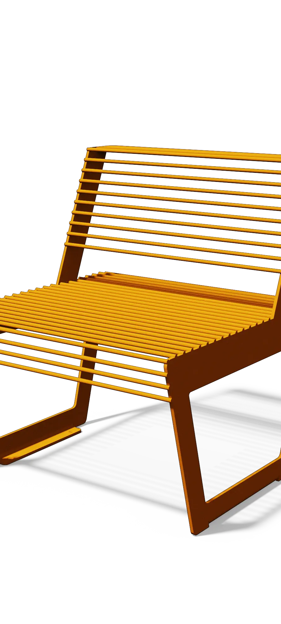 Chaise en acier sans accoudoirs