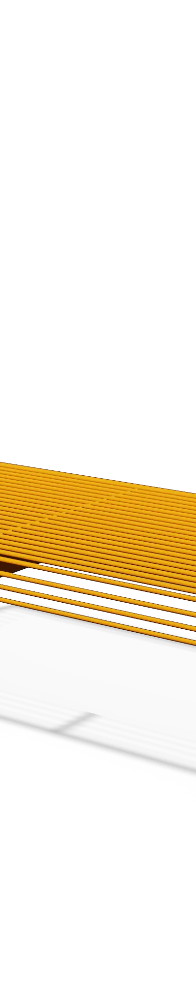 Stalen tweezitbank zonder rugleuning (1,27 m)