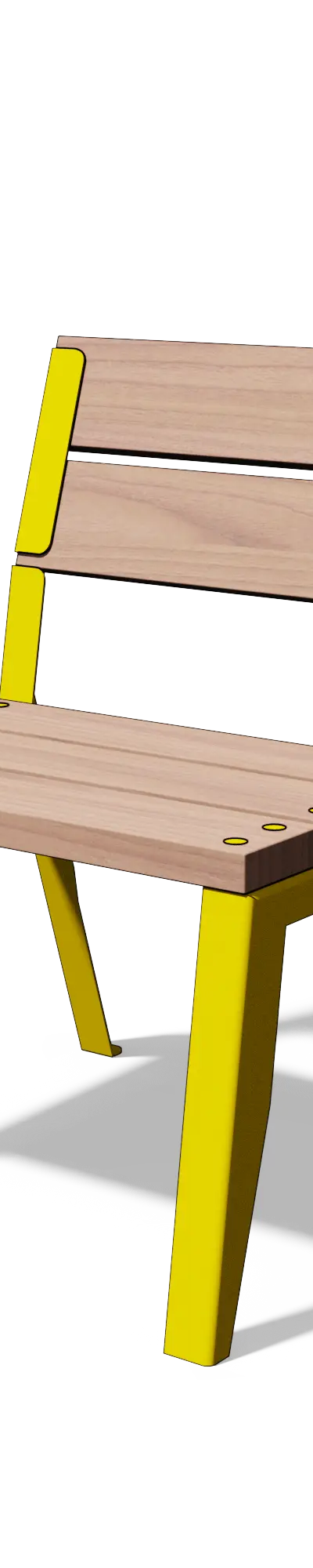 Stoel in hout en staal (0,6 m)