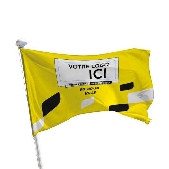 Parcoursvlag met sponsorboodschap